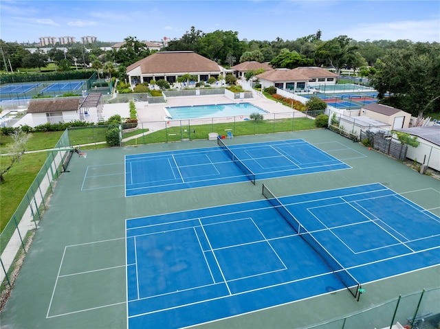 view of tennis court