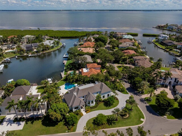 501 Harbor Point Rd, Longboat Key, FL 34228 - aerial view of residential area featuring a nearby body of water