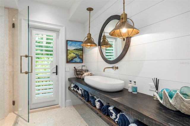 501 Harbor Point Rd, Longboat Key, FL 34228 - full bathroom featuring a shower stall and vanity