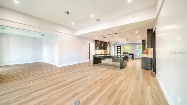 interior space featuring light wood-type flooring