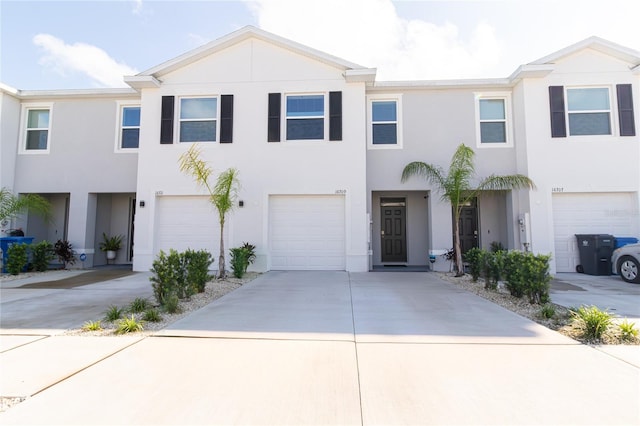 view of property featuring a garage