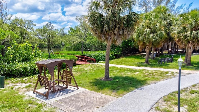 view of community with a yard