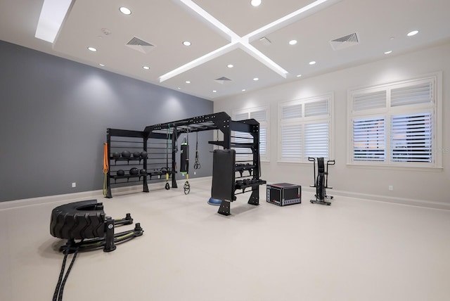 16215 Tradewind Ter, Lakewood Ranch, FL 34211 - workout room with recessed lighting and baseboards