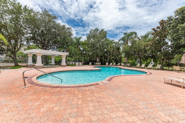 view of pool with a patio