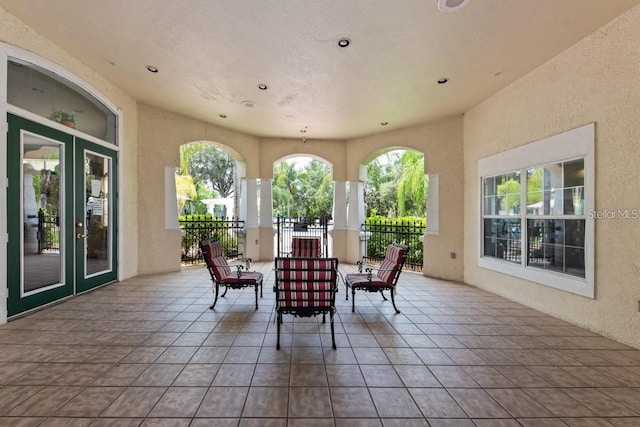 view of patio / terrace featuring french doors