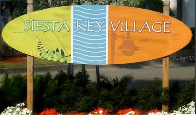 view of community sign