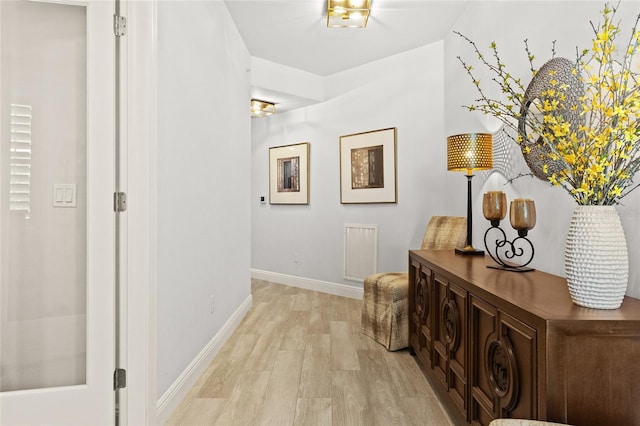 hallway featuring light hardwood / wood-style floors