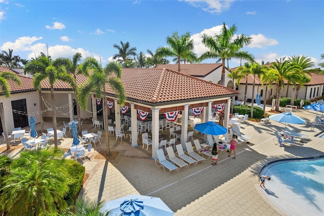 view of pool with a patio