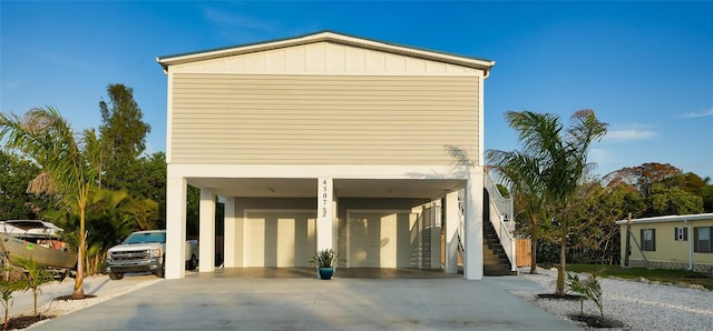 view of home's exterior with a carport