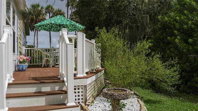 view of wooden terrace