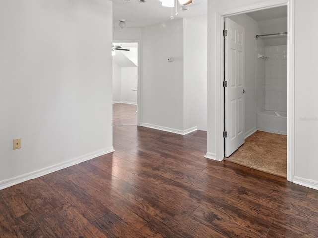 7209 49th Pl E, Palmetto, FL 34221 - hallway with baseboards and wood finished floors