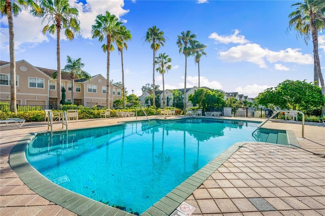 view of pool with a patio