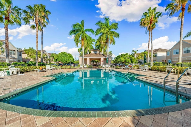 view of pool with a patio