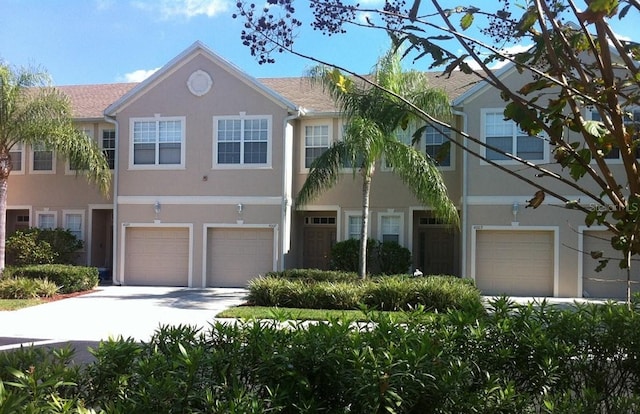 view of property with a garage