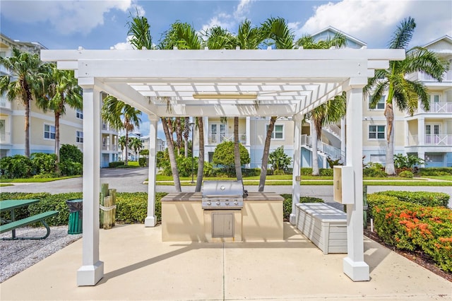 view of property's community featuring a pergola