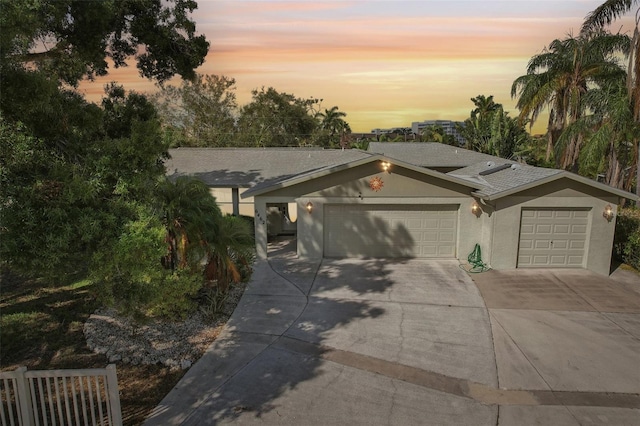 ranch-style house with a garage