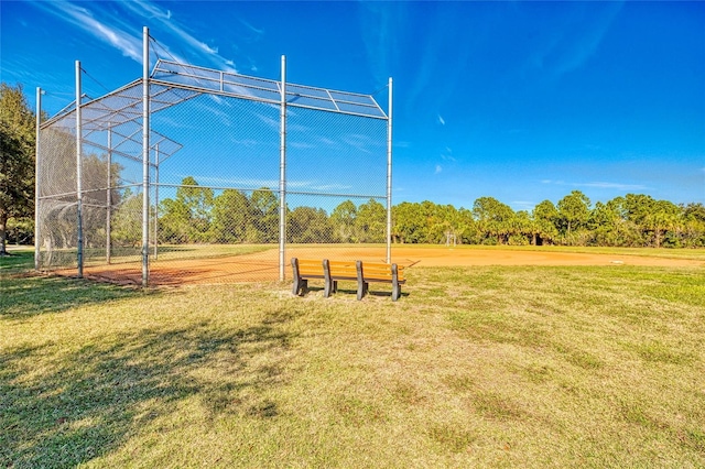 view of community featuring a yard