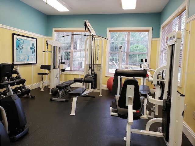 view of exercise room