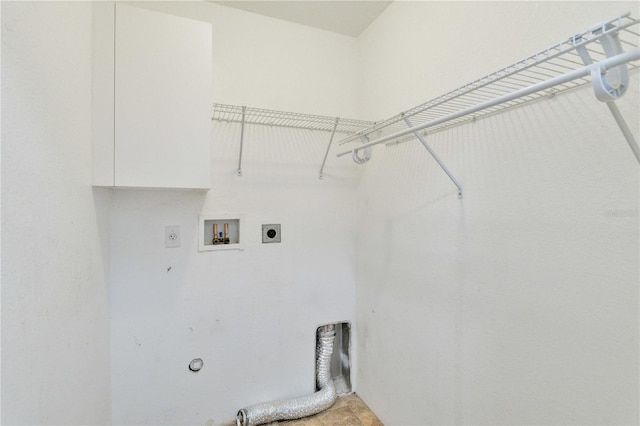 laundry area with hookup for a washing machine and hookup for an electric dryer