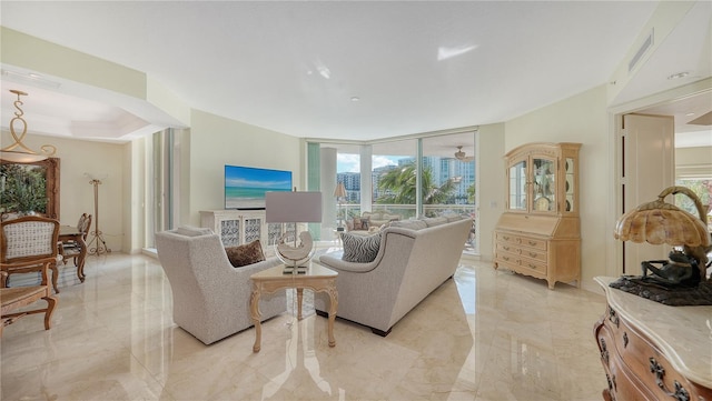 living room with a wealth of natural light