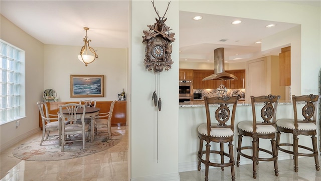 view of dining space