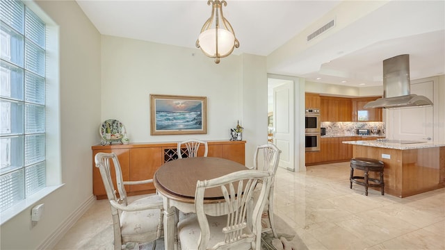 view of dining area