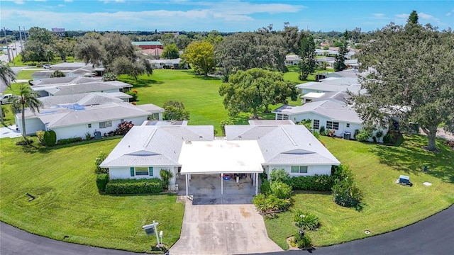 drone / aerial view featuring a residential view