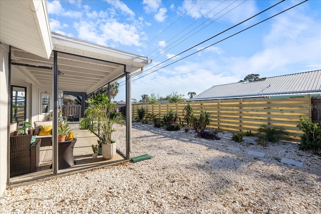 view of yard featuring a patio