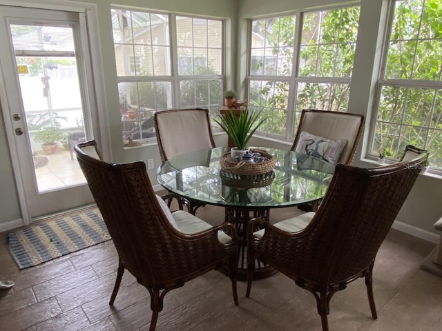 view of sunroom / solarium