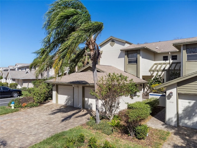 view of front of home featuring a garage