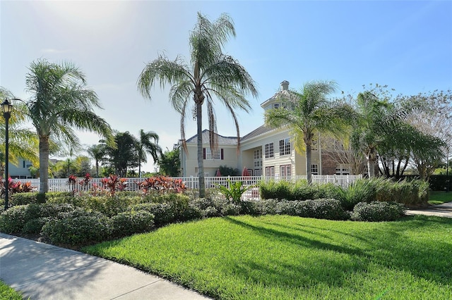 exterior space with a lawn