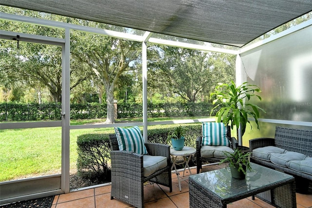 sunroom / solarium with a healthy amount of sunlight