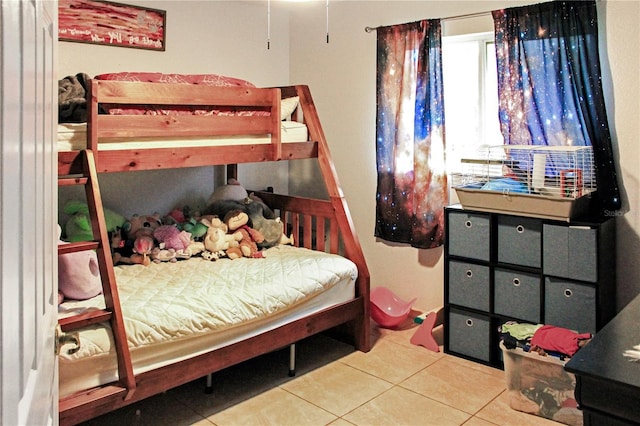 view of tiled bedroom