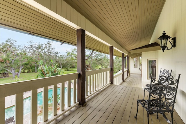 view of wooden terrace