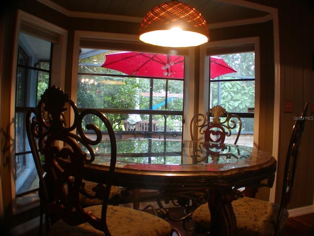 view of dining space