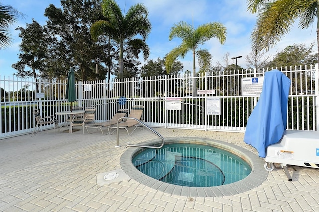 view of pool with a patio