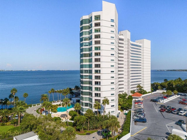 view of property with a water view