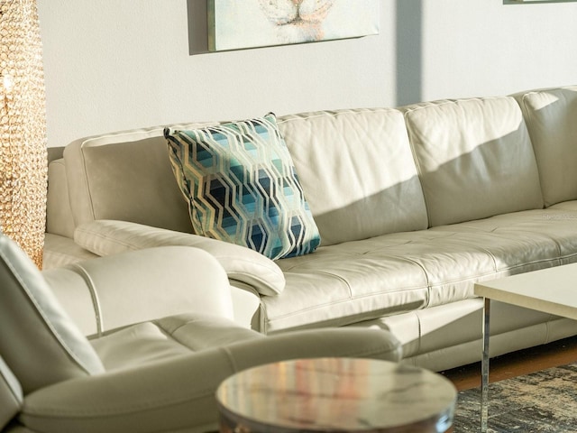 living room featuring hardwood / wood-style floors