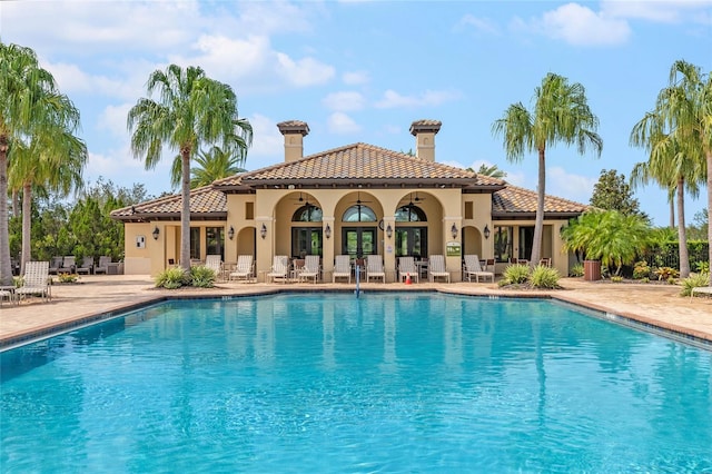 view of pool with a patio