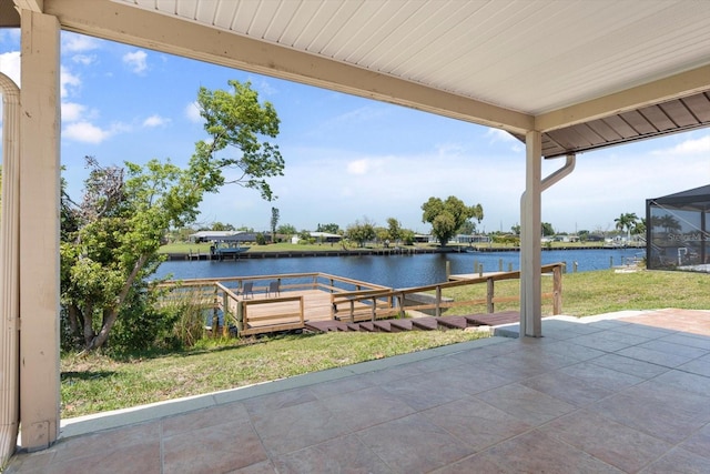 6912 Kenwood Dr, North Port, FL 34287 - view of patio featuring a water view