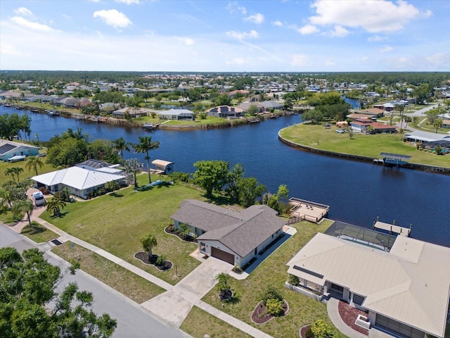 6912 Kenwood Dr, North Port, FL 34287 - aerial view of residential area featuring a large body of water
