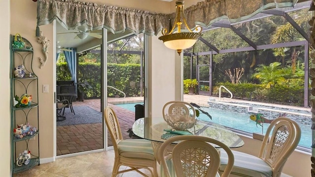 view of sunroom