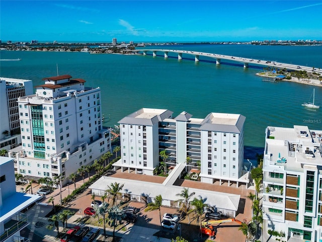 226 Golden Gate Pt Unit 64, Sarasota, FL 34236 - drone / aerial view with a water view