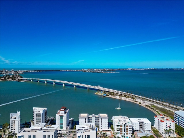 226 Golden Gate Pt Unit 64, Sarasota, FL 34236 - aerial view with a water view