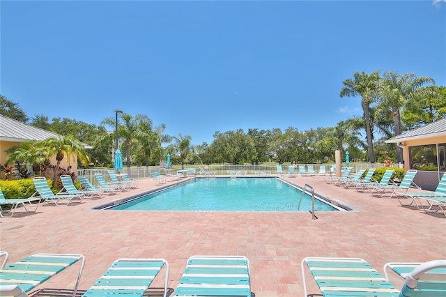 view of pool with a patio area