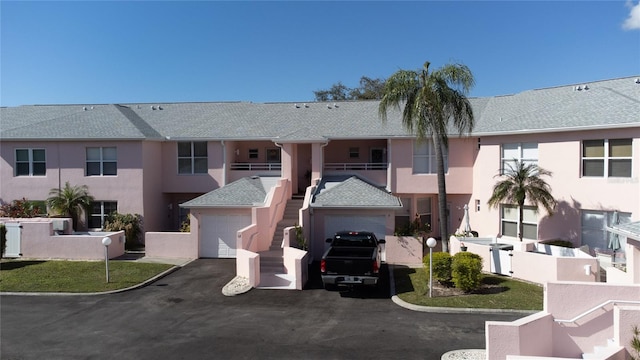 view of property featuring a garage