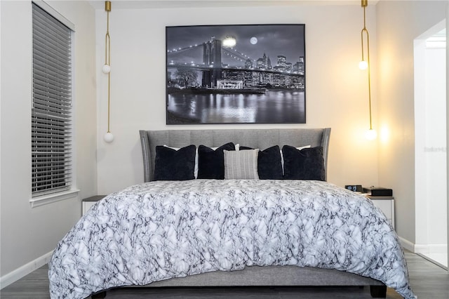 bedroom featuring hardwood / wood-style flooring