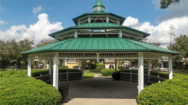 view of home's community with a gazebo