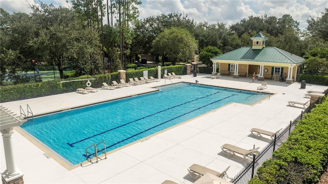 view of pool with a patio area