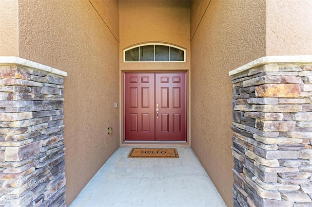 view of doorway to property